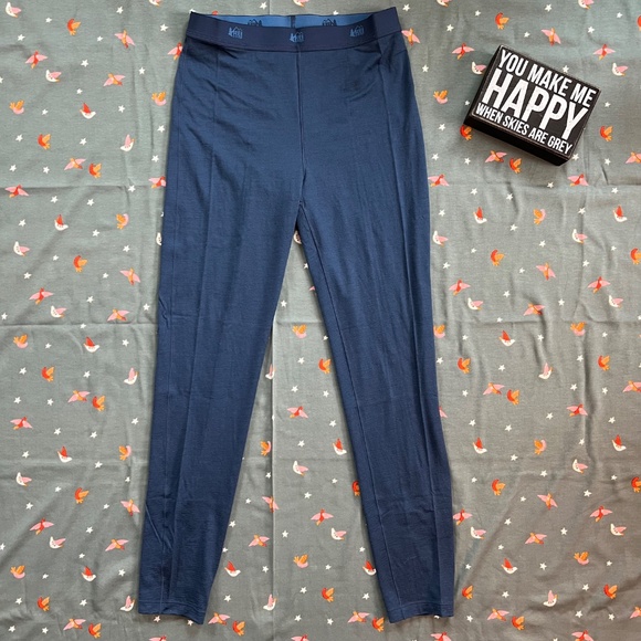 REI, Kids, Merino Midweight Base Layer Top & Bottom, Blue, Size Large (14-16) - Picture 3 of 11